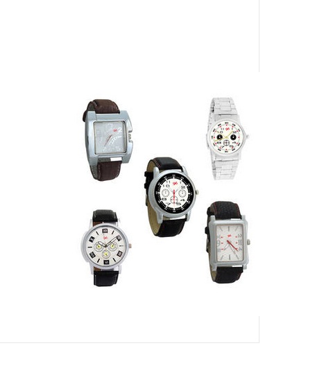 India Desire : Buy Set Of 5 Gledati Black Analog Watch At Rs. 280 Only From Paytm